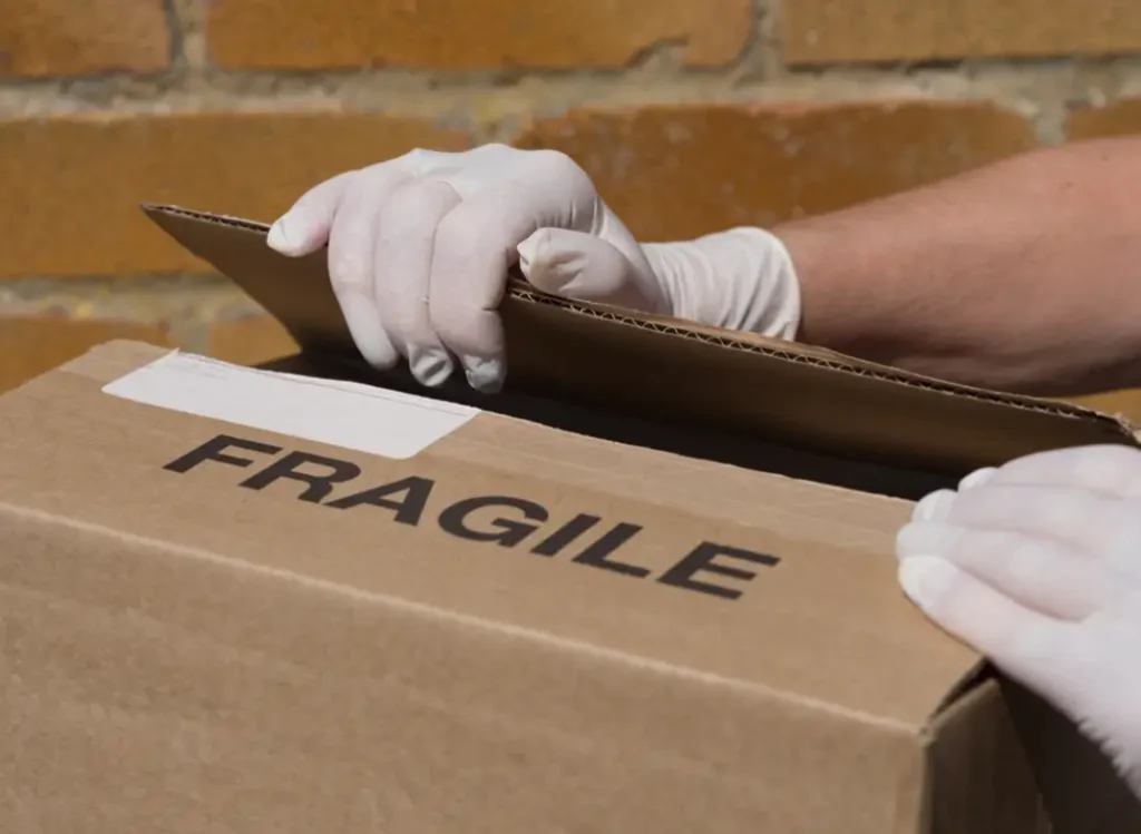 Mark the box of knives as fragile so that the movers will handle them carefully.